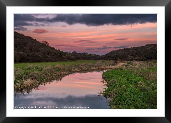 The Colhuw River Glamorgan Heritage Coast Framed Mounted Print by Nick Jenkins