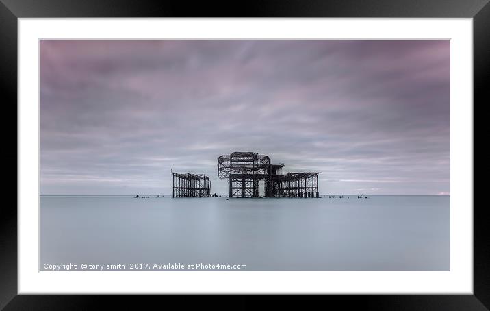 West Pier, Brighton Framed Mounted Print by tony smith