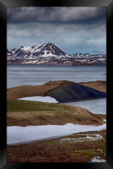 Skútustaðagígar Lake Framed Print by Ceri Jones