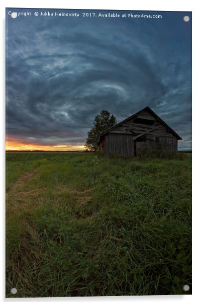 Round Cloud Formation on the Summer Sky Acrylic by Jukka Heinovirta