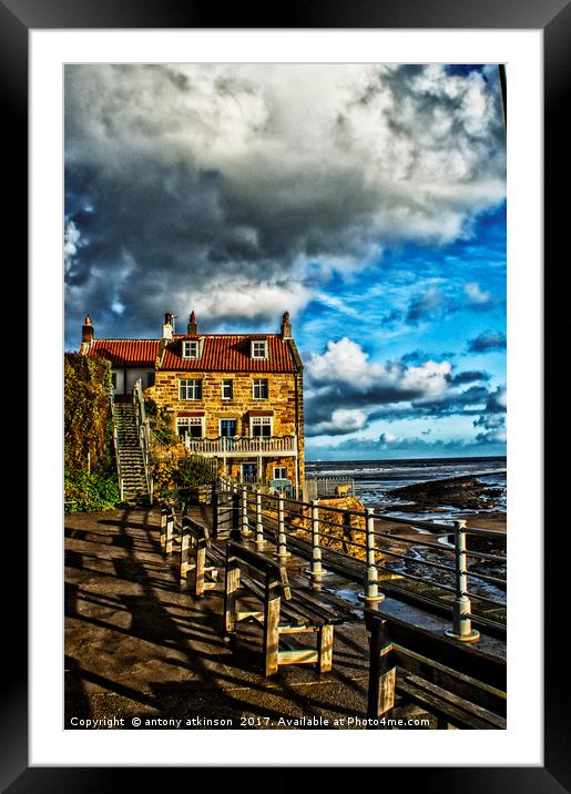 Smugglers Cove Robin Hood's in Whitby Framed Mounted Print by Antony Atkinson