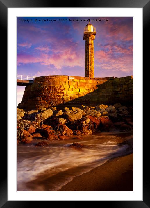 Beacon in Bronze Framed Mounted Print by richard sayer