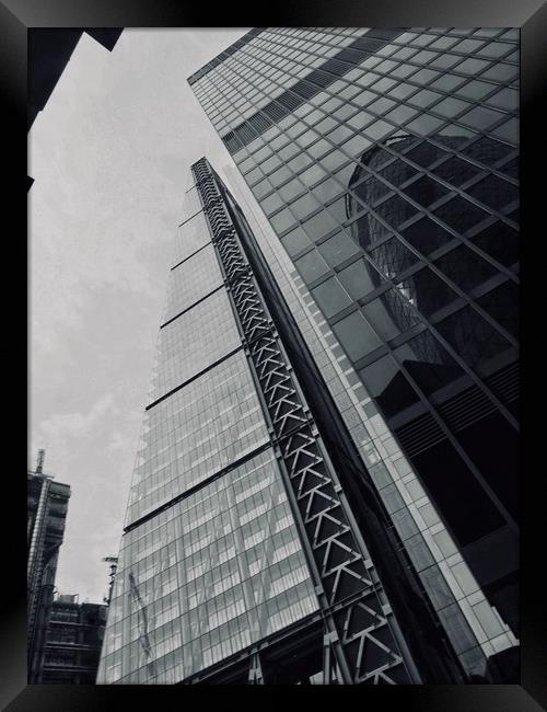 London Skyscrapers Framed Print by Victor Burnside