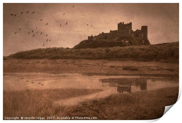 Bamburgh Castle Print by Jennifer Higgs