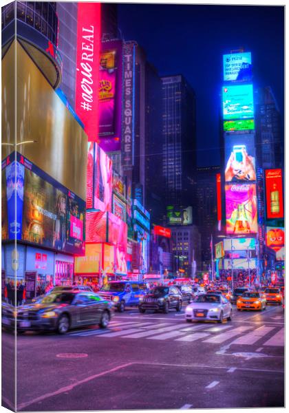 Times Square New York Canvas Print by David Pyatt