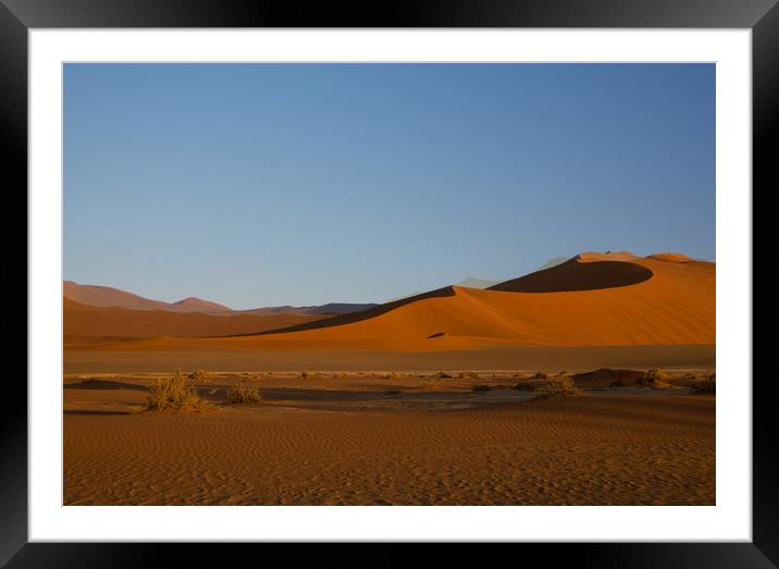 Sand dunes at Sossusvlei, Namibia Framed Mounted Print by Hazel Wright