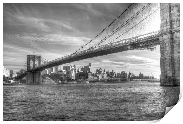 Brooklyn Bridge  Print by David Pyatt