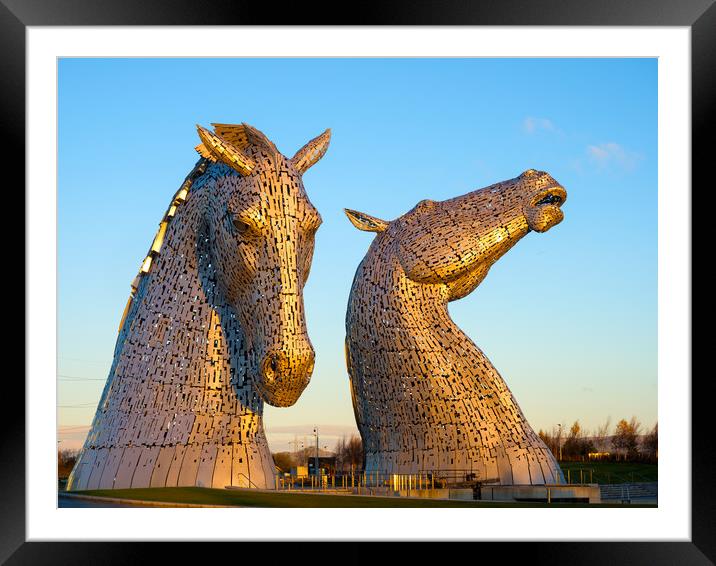 Sunrise at the Kelpies Framed Mounted Print by Tommy Dickson