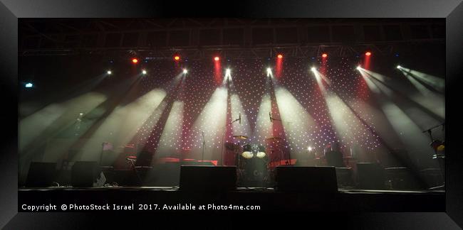 Coloured stage lights Framed Print by PhotoStock Israel