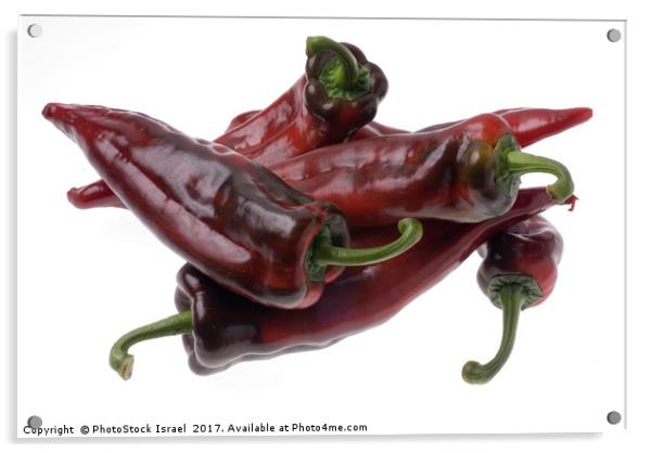 Red peppers Acrylic by PhotoStock Israel
