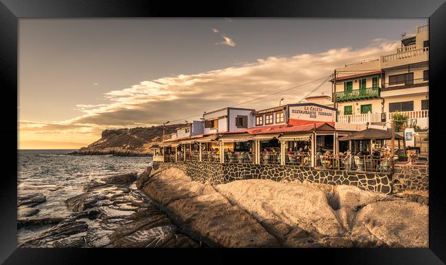 Strolling in La Caleta Framed Print by Naylor's Photography