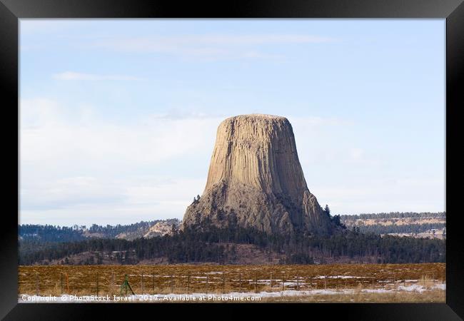 Devil's Tower Wyoming WY USA Framed Print by PhotoStock Israel