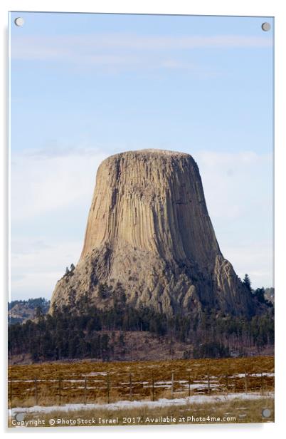 Devil's Tower Wyoming WY USA Acrylic by PhotoStock Israel