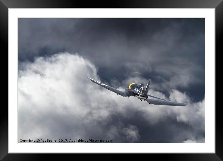 Royal Navy Corsair - tropical thunder Framed Mounted Print by Pat Speirs