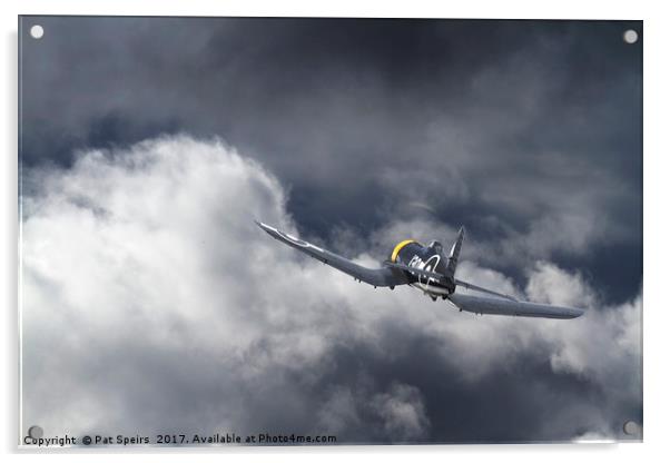 Royal Navy Corsair - tropical thunder Acrylic by Pat Speirs