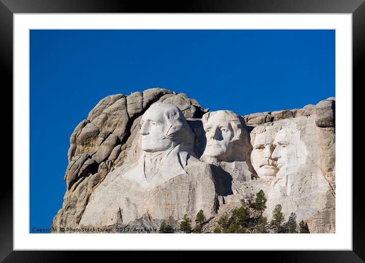 Mount Rushmore South Dakota SD USA Framed Mounted Print by PhotoStock Israel