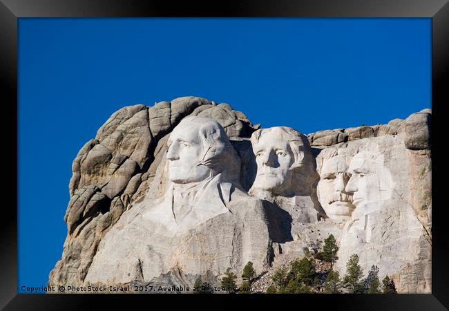 Mount Rushmore South Dakota SD USA Framed Print by PhotoStock Israel