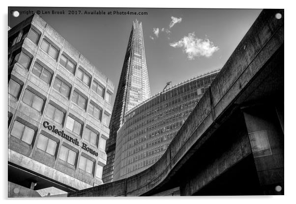 The Shard, London Acrylic by Len Brook