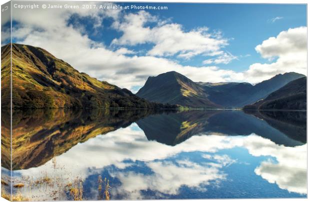 Buttermere in November Canvas Print by Jamie Green