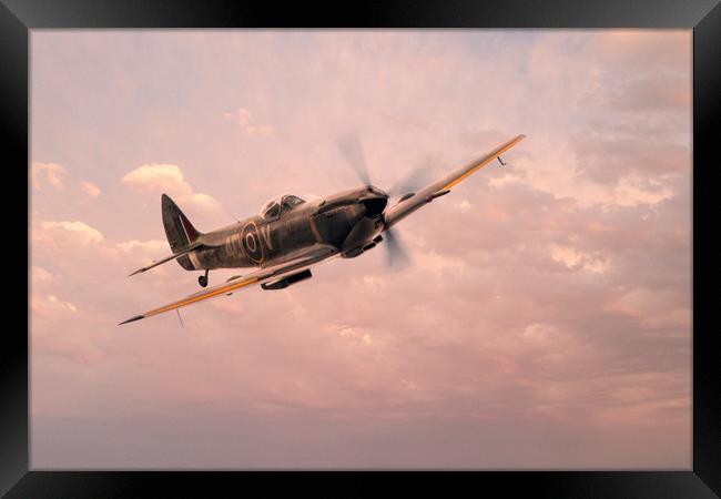 Spitfire TE311 (Mk LF XVIE) Framed Print by J Biggadike