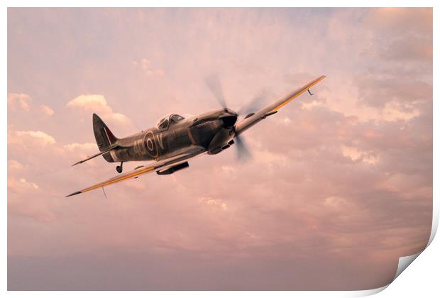 Spitfire TE311 (Mk LF XVIE) Print by J Biggadike