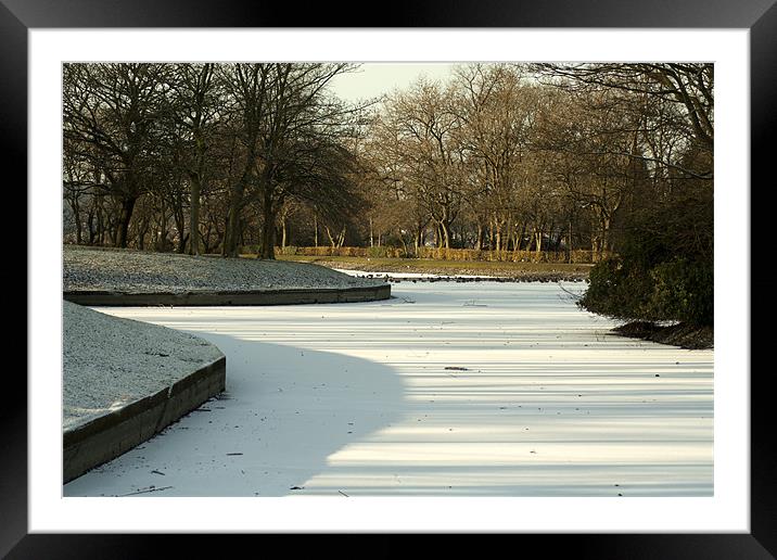 Shadows on Ice Framed Mounted Print by Peter Elliott 