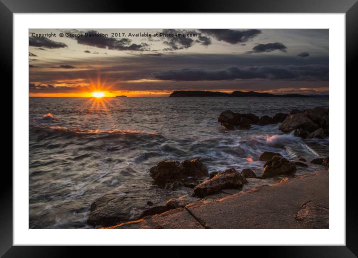 Ending with Flare Framed Mounted Print by George Davidson