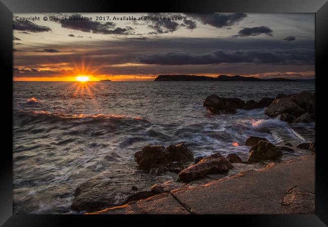 Ending with Flare Framed Print by George Davidson