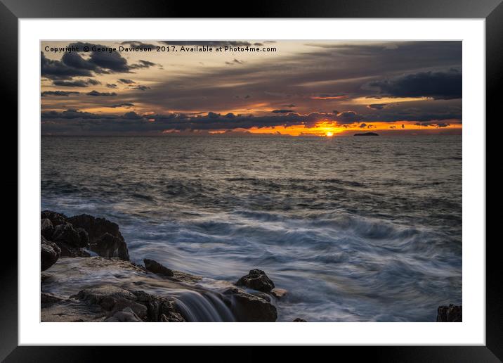 Adriatic Sunset Framed Mounted Print by George Davidson