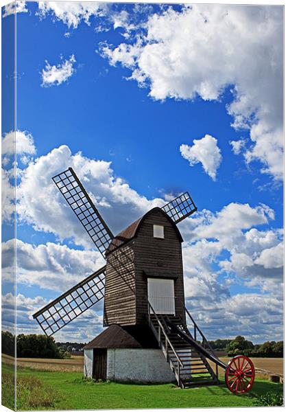 Pitstone Windmill Canvas Print by Ian Jeffrey