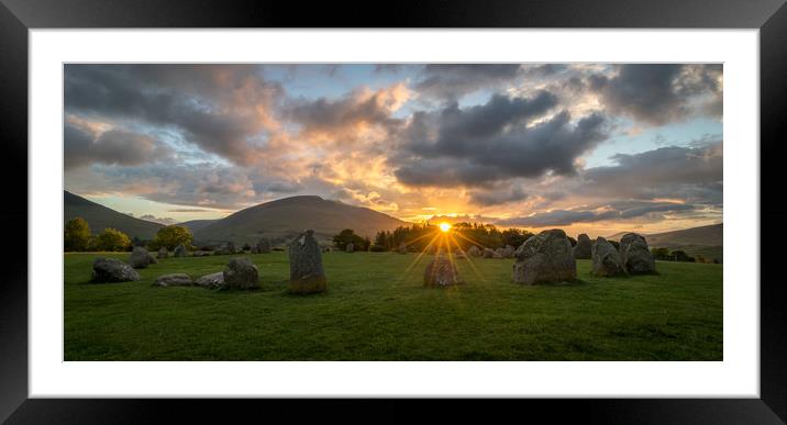 Castlerigg Stone Circle at Sunrise Framed Mounted Print by Tony Keogh