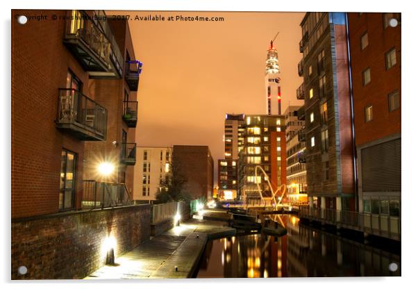 Birmingham and Fazeley Canal At Fleet Street Acrylic by rawshutterbug 