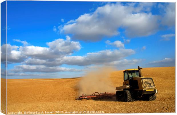 wheat Harvesting Canvas Print by PhotoStock Israel