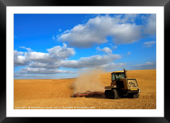 wheat Harvesting Framed Mounted Print by PhotoStock Israel