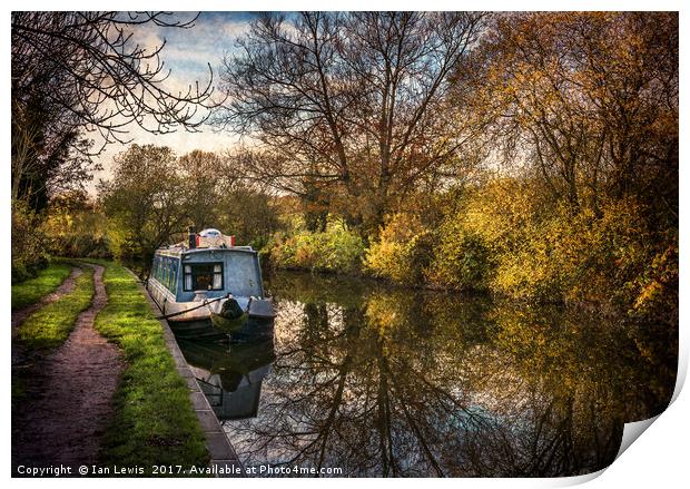 An Autumn Afternoon At Hungerford Print by Ian Lewis