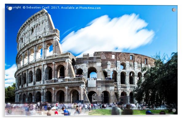 The Colosseum in Rome Acrylic by Sebastien Coell