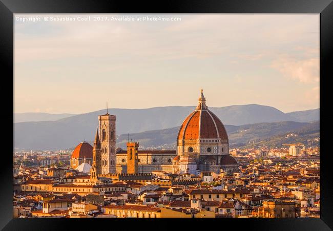  Florence Cathedral during late evening Framed Print by Sebastien Coell