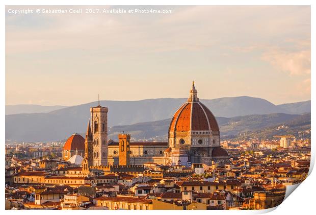  Florence Cathedral during late evening Print by Sebastien Coell