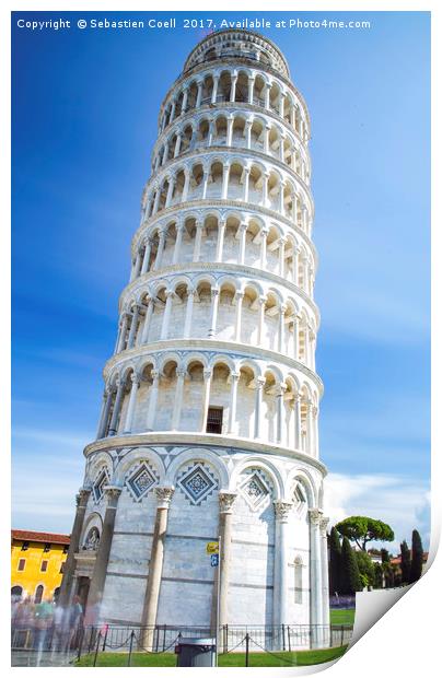 That leaning tower Print by Sebastien Coell