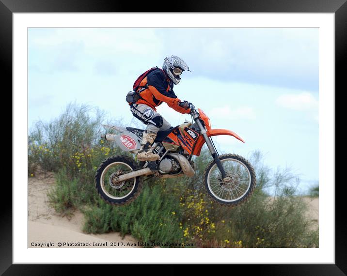 Off track motorbike racing Framed Mounted Print by PhotoStock Israel