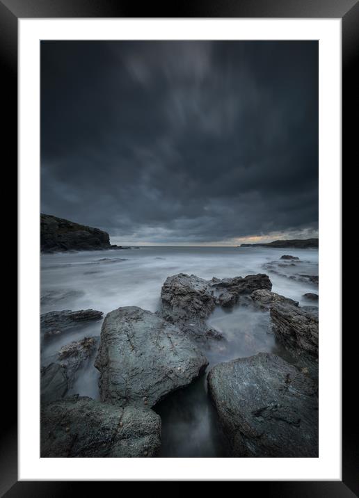 Welsh Seascape at Dusk. Framed Mounted Print by Natures' Canvas: Wall Art  & Prints by Andy Astbury