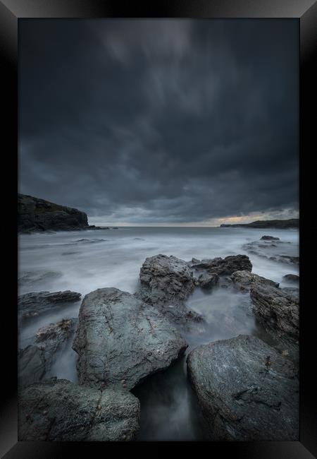 Welsh Seascape at Dusk. Framed Print by Natures' Canvas: Wall Art  & Prints by Andy Astbury
