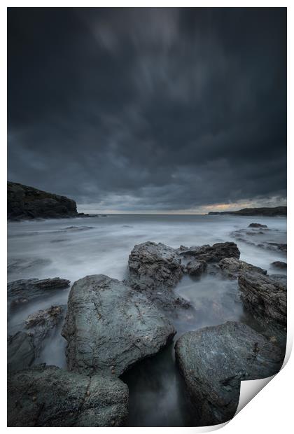 Welsh Seascape at Dusk. Print by Natures' Canvas: Wall Art  & Prints by Andy Astbury