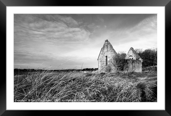Chapel Ruins at Alnmouth Framed Mounted Print by Gary Clarricoates