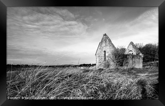 Chapel Ruins at Alnmouth Framed Print by Gary Clarricoates