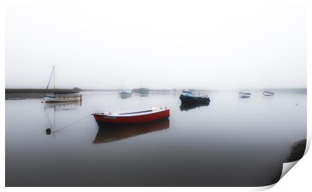 A calm misty morning at the Staithe  Print by Gary Pearson