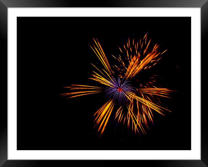 Firework at Blackheath Common Framed Mounted Print by Dawn O'Connor