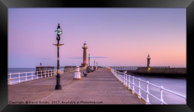 Dawn over Whitby Harbour Framed Print by David Oxtaby  ARPS