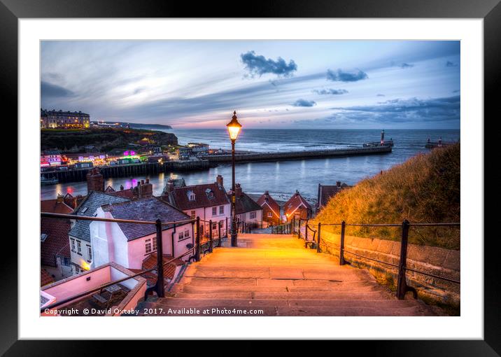 199 Steps in Whitby Framed Mounted Print by David Oxtaby  ARPS