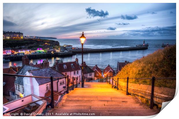 199 Steps in Whitby Print by David Oxtaby  ARPS